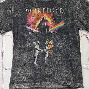 Pink Floyd Dark Side of the Moon Astronaut Acid‎ Wash TShirt Mens Size Medium